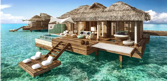 Over the water
